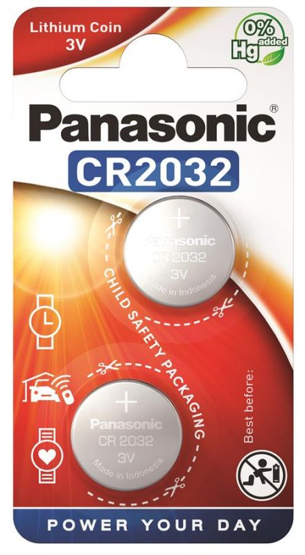 Батарейка Panasonic літієва CR2032 блістер, 2 шт.