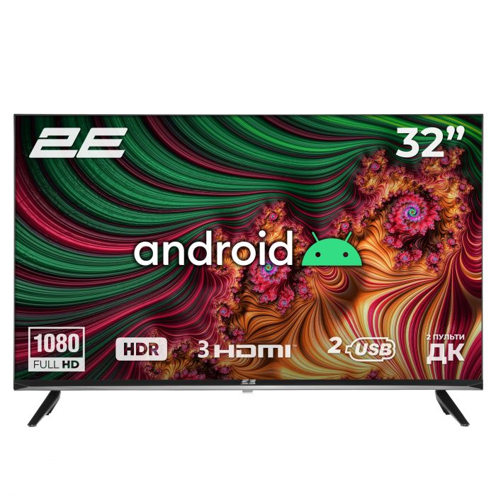 Телевізор 32" 2E LED FHD 60Hz Smart Android Black