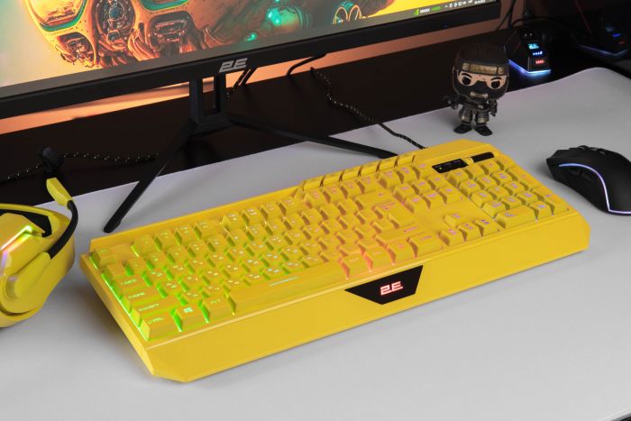 Клавіатура 2E GAMING KG315 RGB USB Yellow Ukr