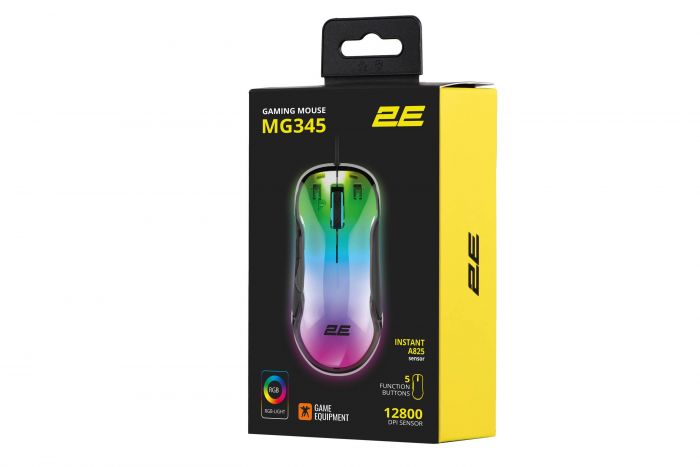 Миша 2E GAMING MG345 RGB USB Transparent