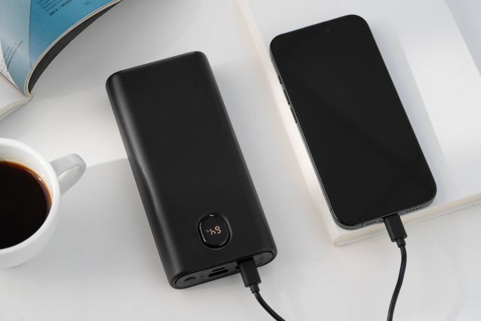 Акумулятор портативний літій-іонний Power bank 2E 20000мА·год, 45Вт, PD, QC, чорний