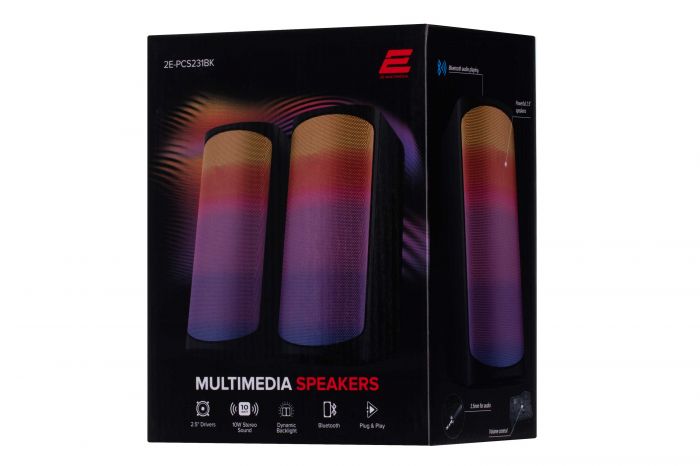 Акустична система 2E PCS231 RGB Matrix, 2.0, USB, Black