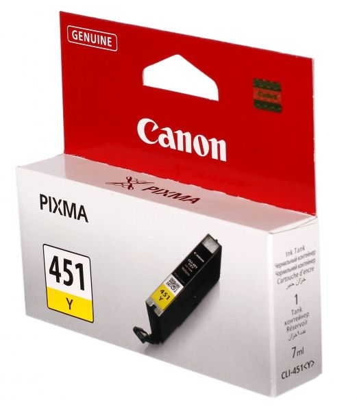 Картридж Canon CLI-451Y (Yellow) PIXMA MG5440/MG6340