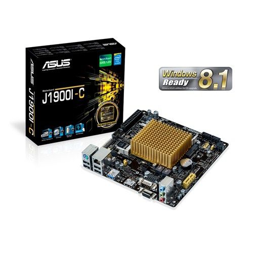 Материнская плата ASUS J1900I-C CPU Celeron Quad-Core 2.0GHz 2xDDR3 SO-DIMM VGA-HDMI Com mITX