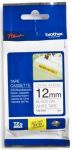 Стрічка Brother 12mm суперклейка, чорний на білому