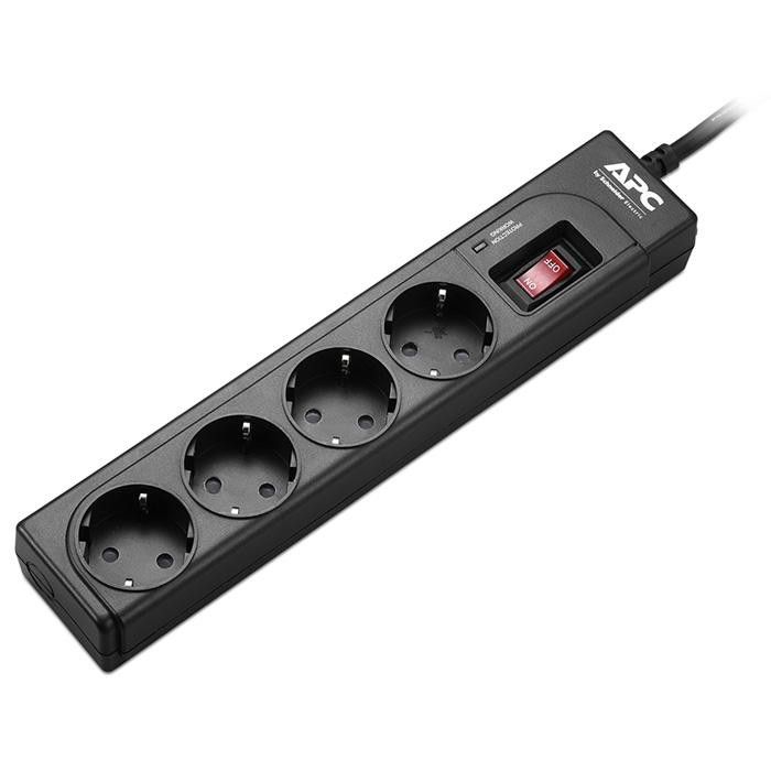 Фільтр мережевий APC Essential SurgeArrest 4 outlets, Black