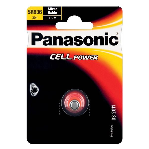 Батарейка Panasonic срібло-цинкова SR936(394, V394, D394) блістер, 1 шт.