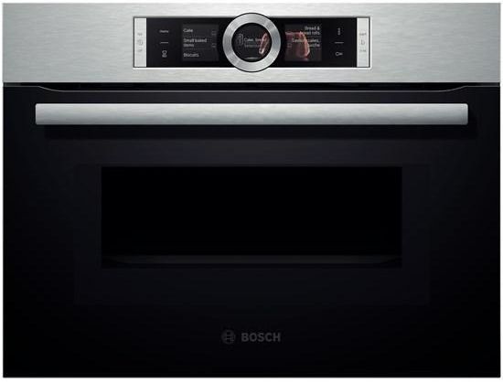 Вбудовувана компактна духова шафа з мікрохвильовим режимом Bosch CMG636BS1 - В-45 см./12 реж/45 л./TFT диспл/нерж. сталь