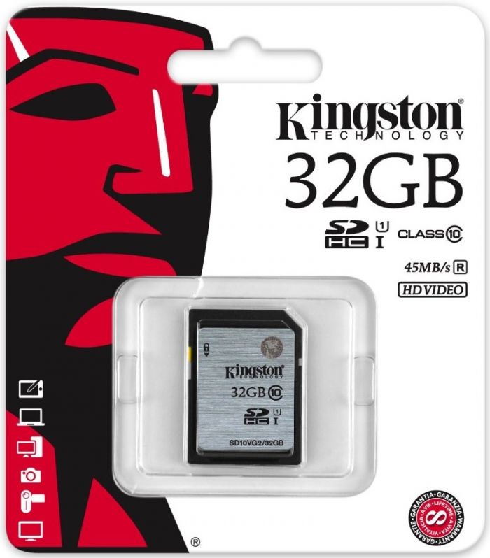 Карта пам'яті Kingston SD  32GB  C10 UHS-I R45MB/s