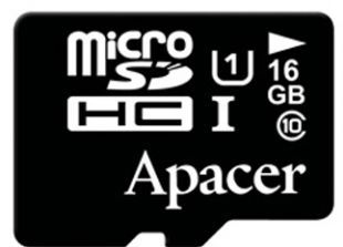Карта пам'яті Apacer microSD  16GB C10 UHS-I + SD