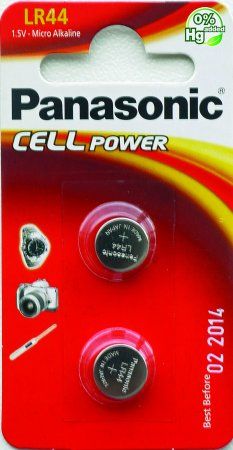 Батарейка Panasonic лужна LR44(A76, AG13, G13A, PX76, GP76A, RW82) блістер, 2 шт.