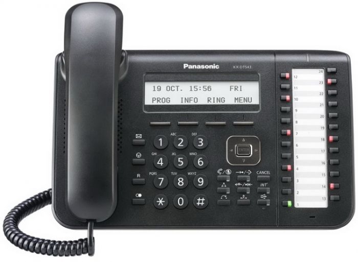 Системний телефон Panasonic KX-DT543RU Black (цифровий) для АТС Panasonic