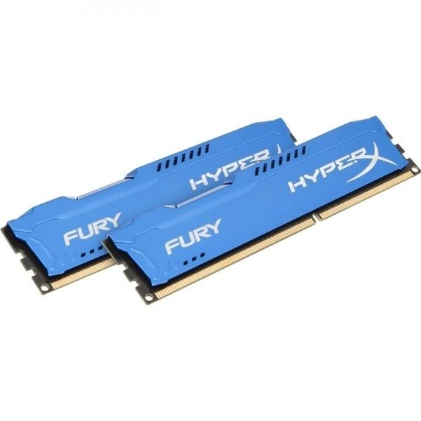 Пам'ять до ПК Kingston DDR3 8GB KIT (4GBx2) 1600 1.5V HyperX Fury Blue