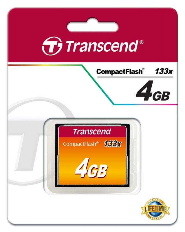 Карта пам'яті Transcend CompactFlash   4GB 133X