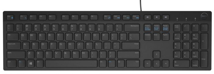 Клавiатура Dell Multimedia Keyboard-KB216 Russian (QWERTY) - Black