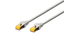 Патч-корд DIGITUS CAT 6a S-FTP, 1м, AWG 26/7 сірого кольору