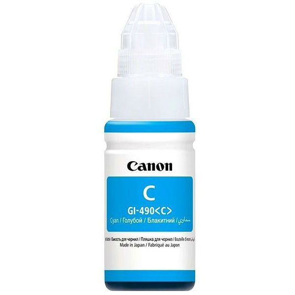 Чорнило Canon GI-490 PIXMA G1400/G2400/G3400 Cyan 70ml