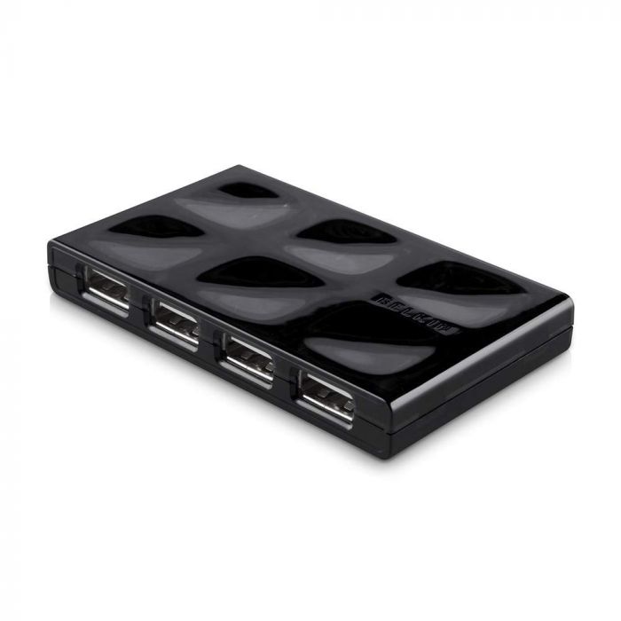 Концентратор USB 2.0, 7 портів Belkin USB Mobile Hub активний, з блоком живлення, Black/Чорний