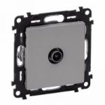 Розетка TV прохідна "шлейф" штекер Антрацит