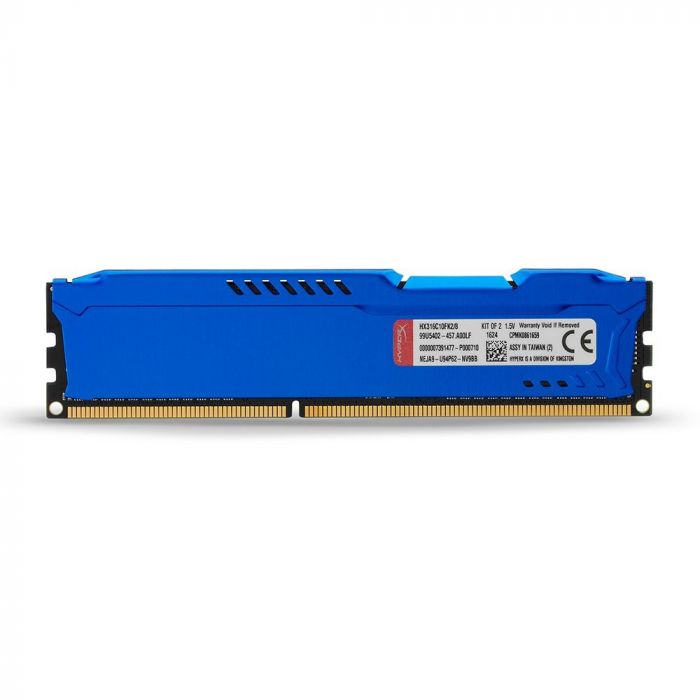 Пам'ять до ПК Kingston DDR3 8GB KIT (4GBx2) 1600 1.5V HyperX Fury Blue