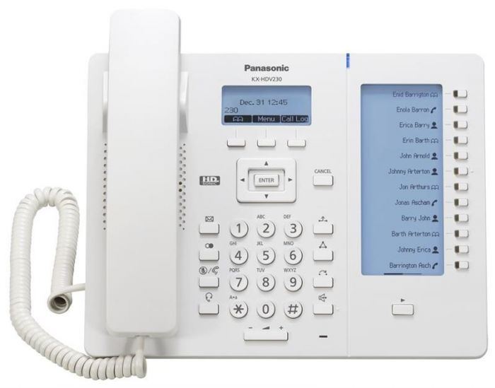 Дротовий IP-телефон Panasonic KX-HDV230RU White