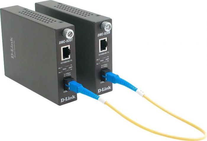 Медіаконвертер D-Link DMC-920R 1xFE, 1x100BaseFX SM, 20км, WDM, SC