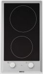 Вбудована електрична поверхня Beko HDCC32200X - склокераміка/доміно/2 зони нагріву/Ш-29см./чорний