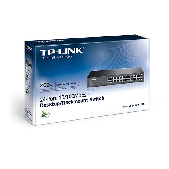 Комутатор TP-LINK TL-SF1024D 24xFE некерований 13" 1U