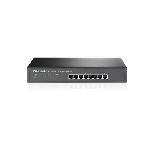 Комутатор TP-LINK TL-SG1008 8xGE некерований 13" 1U