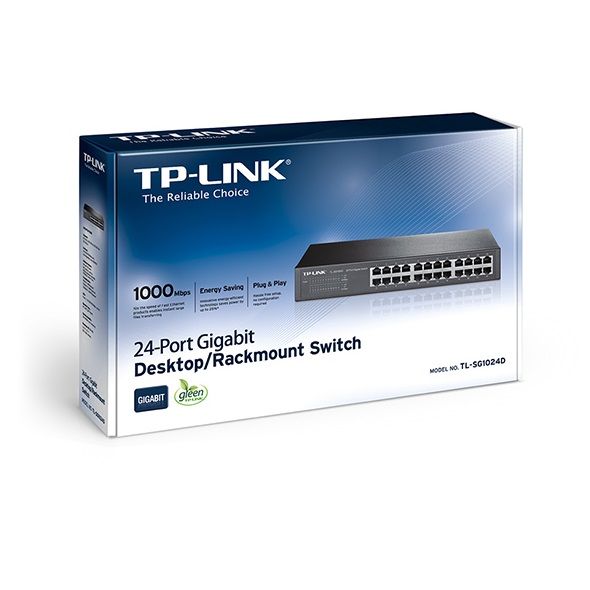 Комутатор TP-LINK TL-SG1024D 24xGE некерований 13" 1U