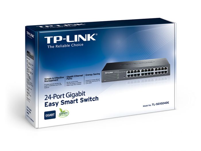 Комутатор TP-LINK TL-SG1024DE 24xGE EasySmart 13" 1U