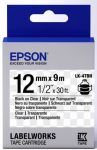 Картридж зі стрічкою Epson LK4TBN принтерів LW-300/400/400VP/700 Clear Blk/Clear 12mm/9m
