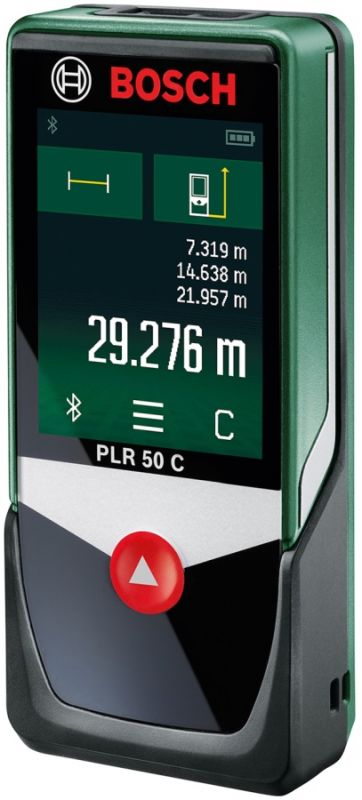 Далекомір лазерний Bosch PLR 50 C ± 2.0 мм, 0.05 – 50 м, Bluetooth