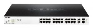 Комутатор D-Link DGS-1100-26MPP 24xGE PoE, 518Вт, EasySmart
