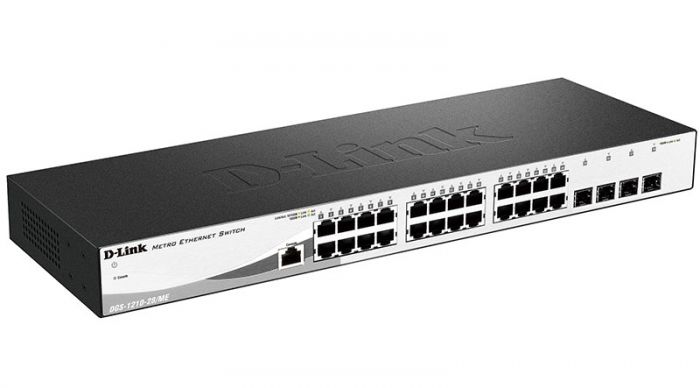 Комутатор D-Link DGS-1210-28/ME/B1A 24x1G, 4xSFP, L2