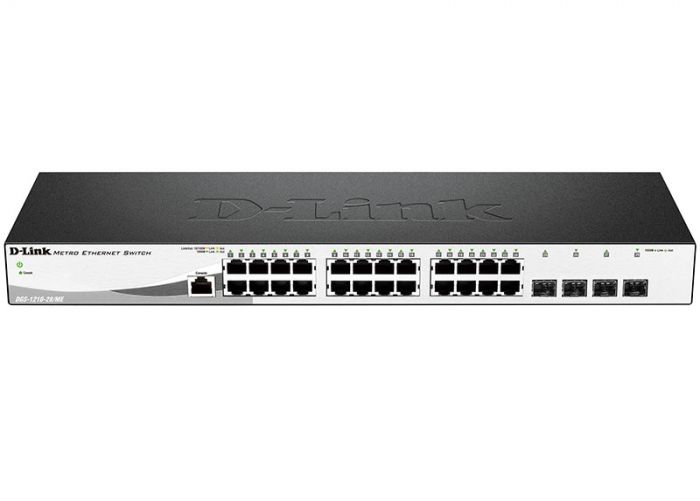 Комутатор D-Link DGS-1210-28/ME/B1A 24x1G, 4xSFP, L2