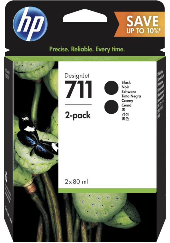 Картридж HP No.711 DesignJet 120/520 Black (2*80ml) Dual Pack