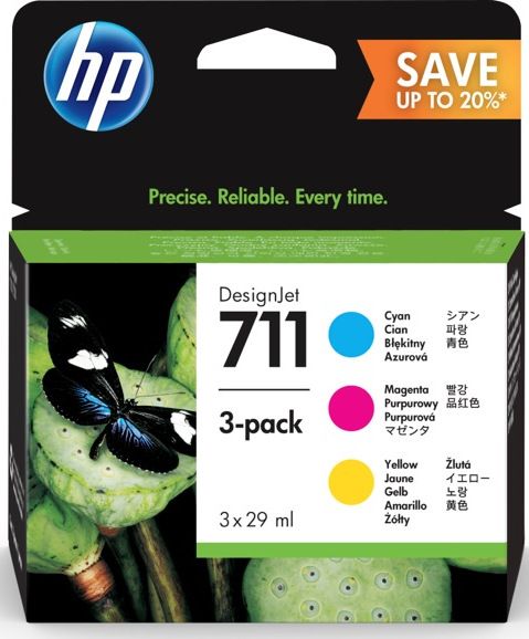 Картридж HP No.711 DesignJet 120/520 CYM (3*28ml) Tri-Pack