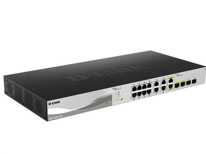 Комутатор D-Link DXS-1100-16TC 12x10GE, 2x10GE/SFP+ EasySmart