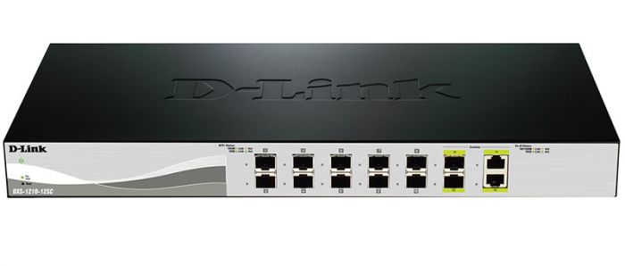 Комутатор D-Link DXS-1210-12SC 10xSFP+, 2x10GE/SFP+, L3