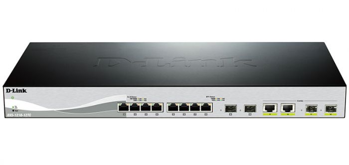 Комутатор D-Link DXS-1210-12TC 8x10GE, 2xSFP+, 2x10GE/SFP+, L3