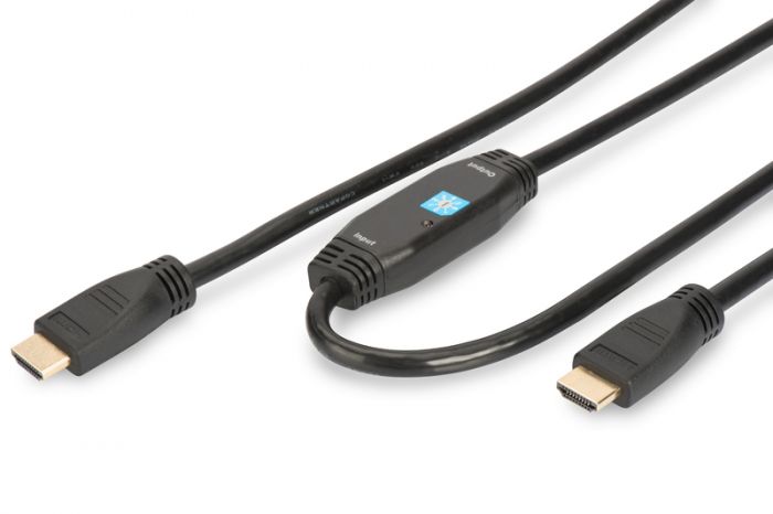 Кабель ASSMANN HDMI High speed с усилителем (AM/AM) 30m, black