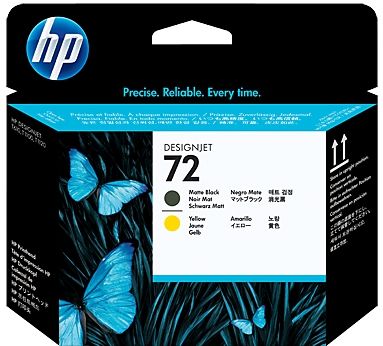 Друкуюча голівка HP No.72 DJ T610/T1100/T790 Matte black, Yellow