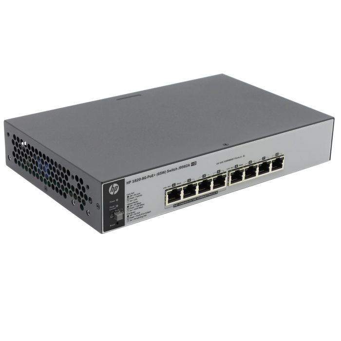 Комутатор HPE 1820-8G-PoE+ Smart Switch, 4xGE, 4xGE PoE+ 65W, L2, LT Warranty