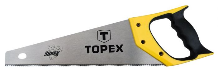 Ножівка по дереву TOPEX "Shark", полотно 400 мм, загартовані зубці з тригранним заточенням, 7TPI, 510 мм
