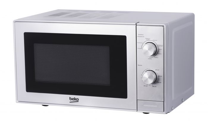 Мікрохвильова піч з грилем Beko MGC20100S - 20л./700Вт + 800Вт гриль/механіка/срібло