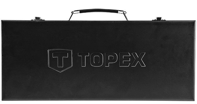 Набір інструменту TOPEX, Набір торцевих головок, 25 од., 1/2", металевий кейс