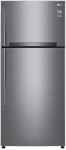 Холодильник з верхн. мороз. камерою LG GN-H702HMHZ, 180х73х78см, 2 дв., Холод.відд. - 378л, Мороз. відд. - 129л, A++, NF, Лінійн., Зона свіжості, Зовнішн. диспл., Сірий