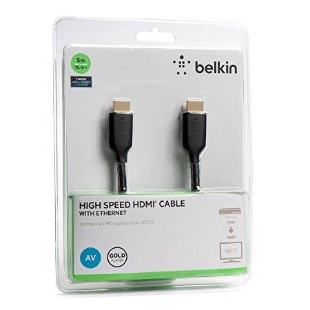 Кабель Belkin HDMI (AM/AM) High Speed Ethernet 5м, чорний