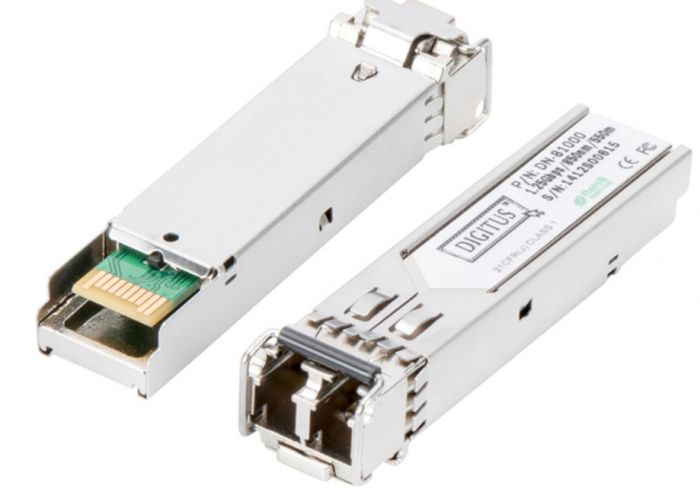 Модуль DIGITUS Industrial 1.25 Gbps SFP, 550m, MM, LC Duplex, 1000Base-SX, 850nm